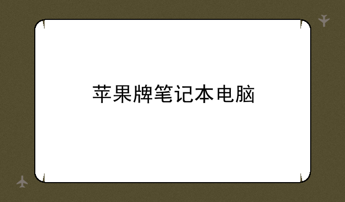 苹果牌笔记本电脑