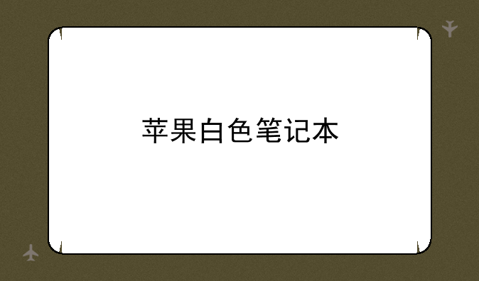 苹果白色笔记本