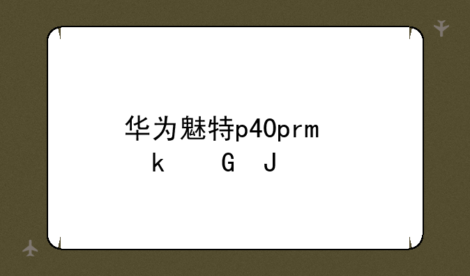 华为魅特p40pro多少钱