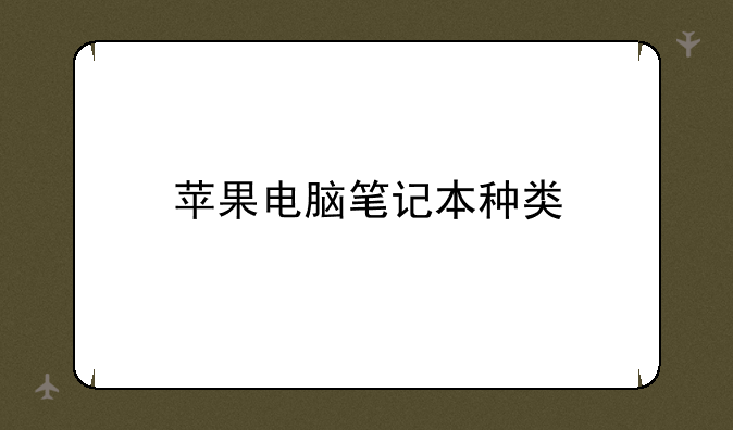 苹果电脑笔记本种类